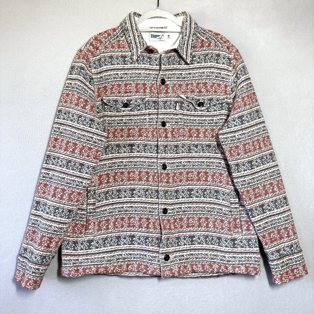 Wellen Jacket‎ Mens Large Jacquard Overshirt Heavyweight Shirt Shacket Huckberry